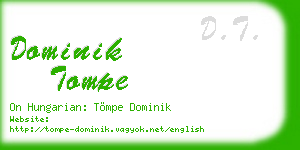dominik tompe business card